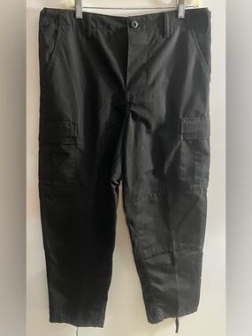 Truspec Men's Black Cargo Pants BDU Military Size M Medium